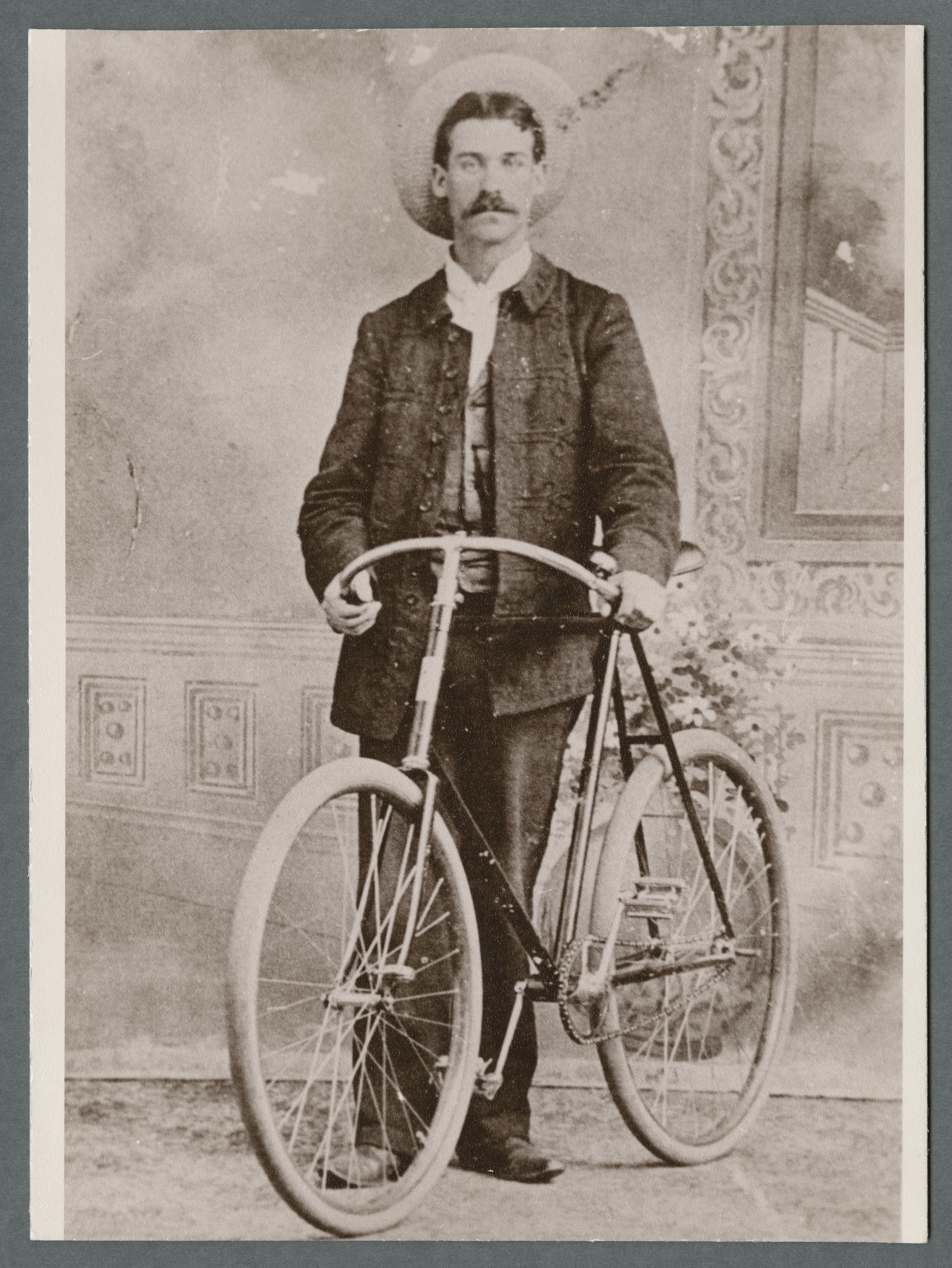 Victor Moses with bicycle