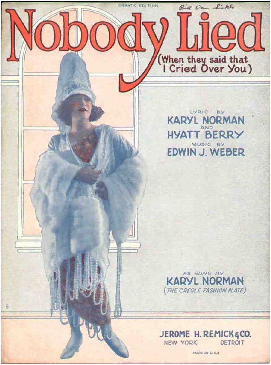 Karyl Norman - Nobody Lied