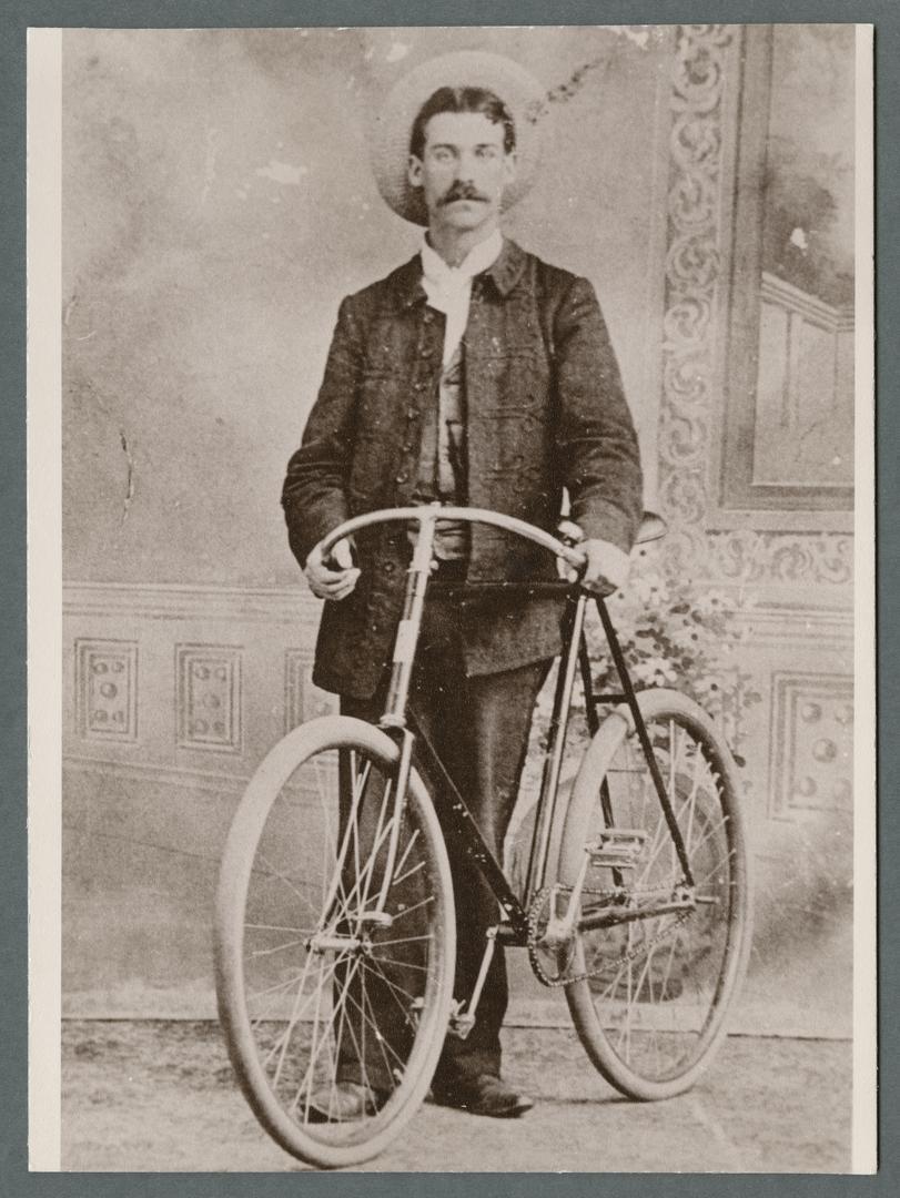 Victor Moses with bicycle