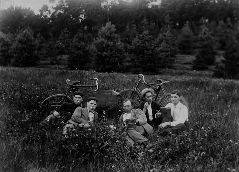 Students with Bicycles