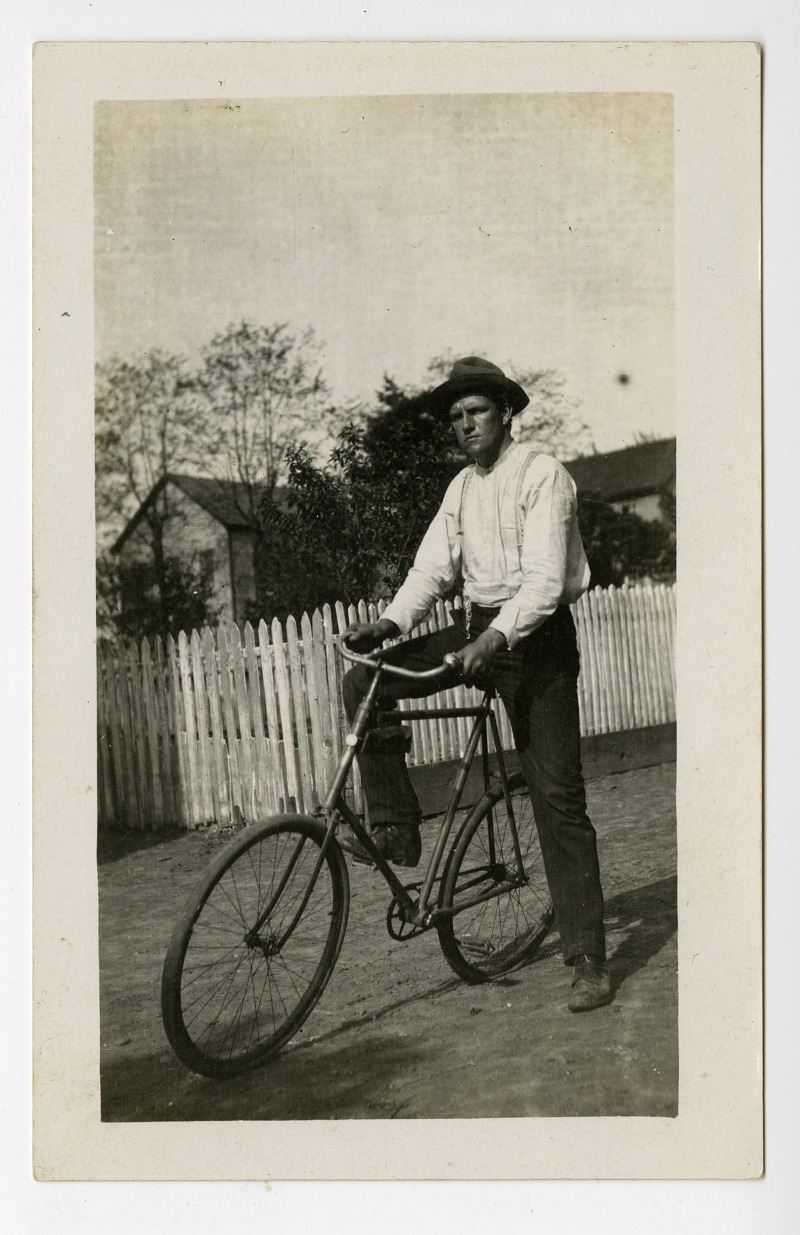 Man with bicycle