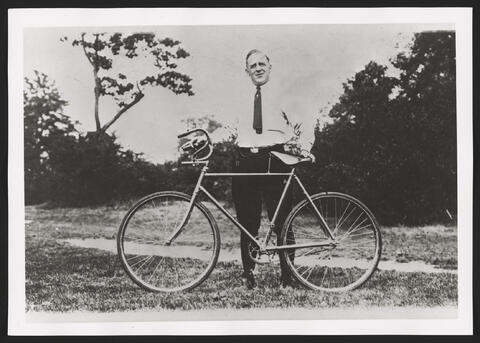 Joseph Brown on Bicyle